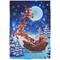 Santa's Reindeer-Drawn Sleigh Ride Christmas Outdoor Flag - 40" x 28"